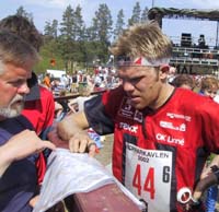 Mats Troeng efter målgång på Kopparkavlen.